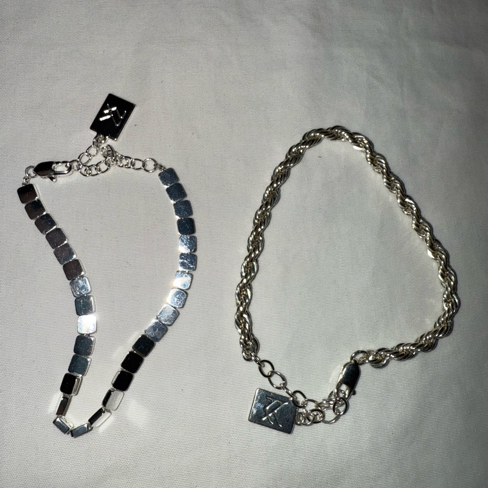 Miranda Frye Silver Chain Bracelet Set